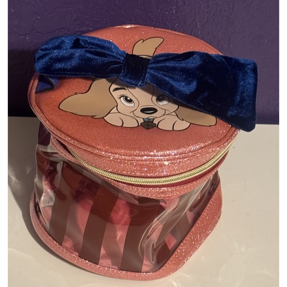 Disney Lady and the Tramp Danielle Nicole Cosmetic Bag Box Lunch Makeup Case